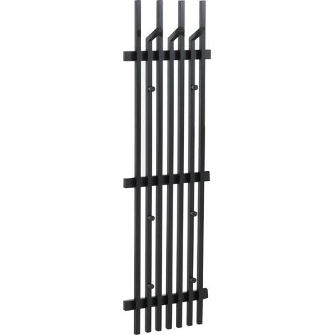 MCA Garderobenpaneel HHG-394, Wandgarderobe Garderobenleiste Holzgarderobe, Massiv-Holz 135x40cm Eiche schwarz (1/5)