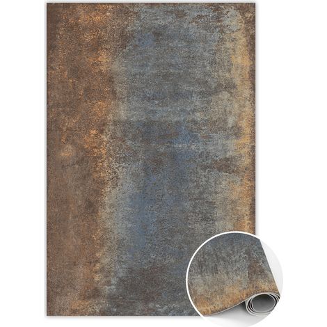 Tapis Vinyle PVC Élégant Protection pour le Sol - Tôle rouillée - 120x180 cm
