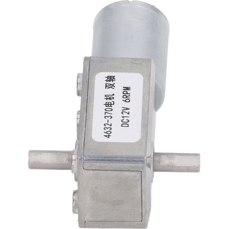 12-V-Gleichstrom-Turbo-Schneckengetriebemotor, Doppelwelle, hohes Drehmoment, 6 U/min Mikrogetriebe für Elektrowerkzeuge, Hochleistungsgetriebe (1/5)