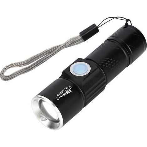 Fydun USB-Taschenlampe, wiederaufladbare UV-Taschenlampe aus Aluminiumlegierung, elektrische Taschenlampe zum Testen (1/4)