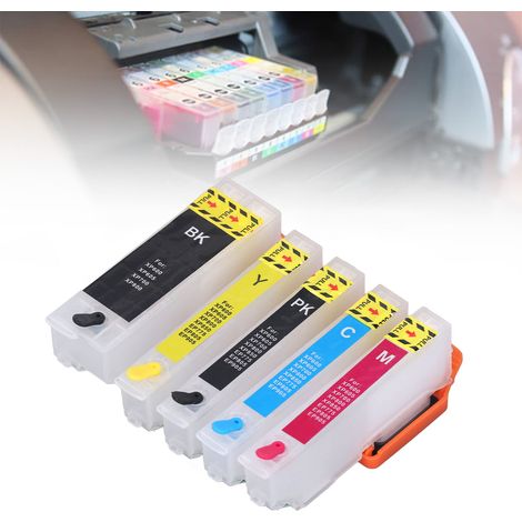 Cartouches d'encre rechargeables 5 couleurs avec puces permanentes T3351/T3361/T3362/T3363/T3364 (1/5)