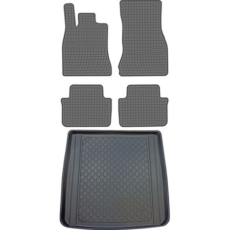 Ensemble de tapis de sol en caoutchouc pour Jaguar XF 250 Sportbrake Break (novembre 2012 - mai 2017) + tapis de coffre. (1/5)