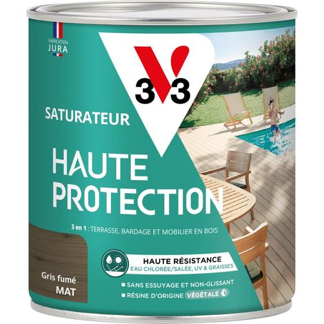 Saturateur Haute Protection Biosourcé V33 gris fumé Mat - 0,75L