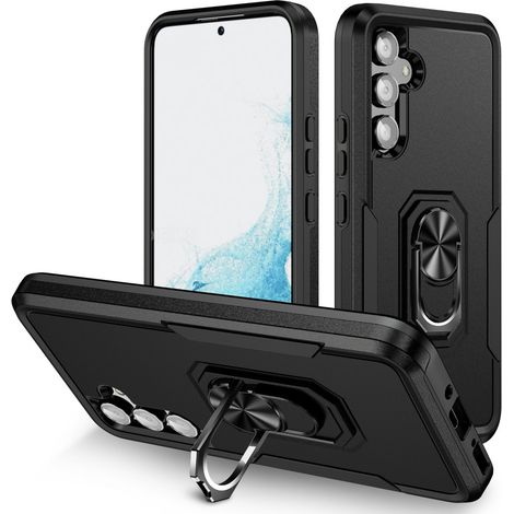 Coque Rigide Magnétique - Anneau De Maintien Rotatif 360° - Support Intégré - Compatible Support Voiture - Pour Smartphone (1/5)