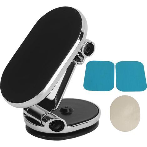 Magnetische Autohandyhalterung, magnetische Befestigung, 360°-Drehung, universelle Armaturenbretthalterung, silber (1/5)