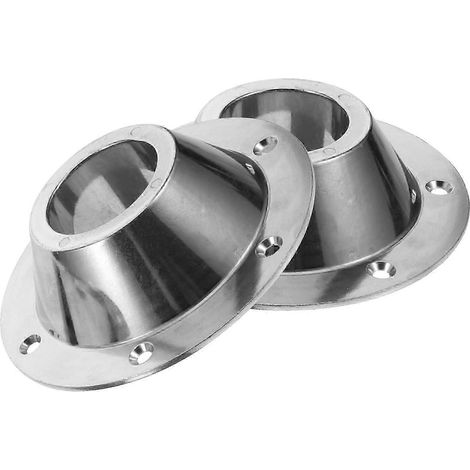 Pied de table de camping-car en aluminium 2 pièces, argenté, offrant un support stable pour la plupart des tables de camping-car standard. (1/5)