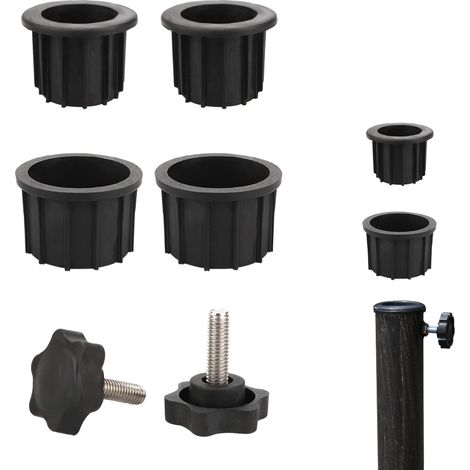 Lot de 4 pièces de Rechange pour Pied de Parasol de terrasse avec 2 Boutons de Rechange à Filetage M8 pour Pied de Parasol de terrasse (1/5)