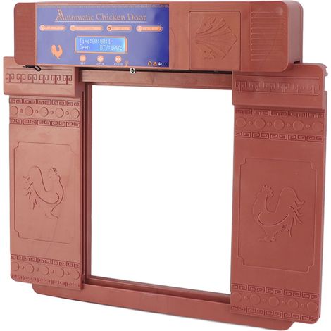 Ouvre-porte automatique pour poulailler, double ouverture, télécommande, porte électrique 100-240 V, prise UE en bronze (1/5)