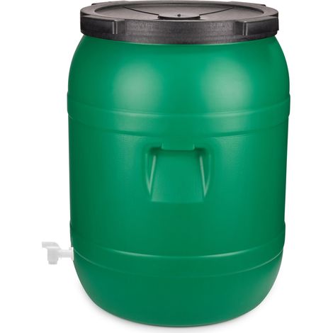 Garronda 220L Fût Plastique Alimentaire avec Robinet – Récupérateur d'eau sans BPA pour Eau, Fermentation, Croquettes, Choucroute GD-0142