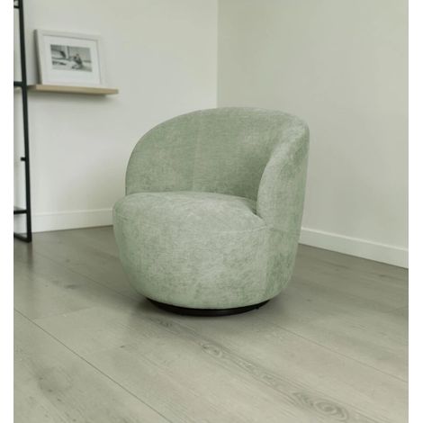 poltrona girevole bellahome "aura" verde 65x77x69 cm (1/4)
