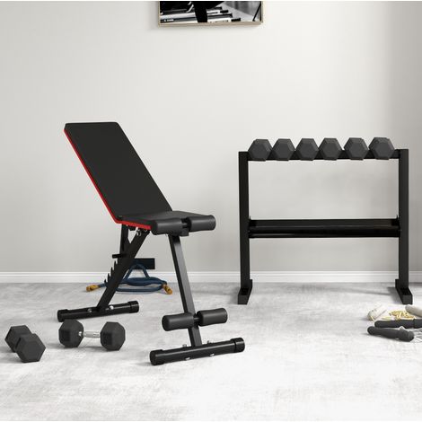 CHICFURN Manubri esagonali set da 2, 2 x 8 kg in metallo e gomma nera anti-rotolamento (1/5)