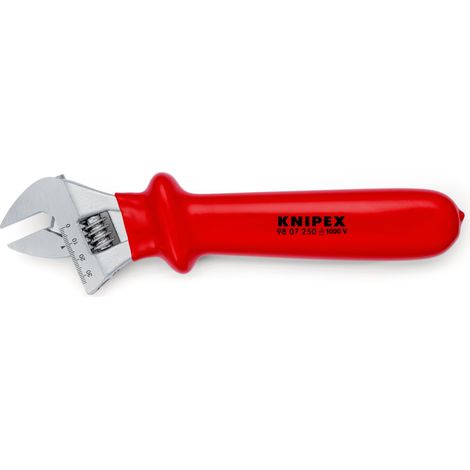 KNIPEX 98 07 250 Chiave a rullino isolate ad immersione cromata 260 mm