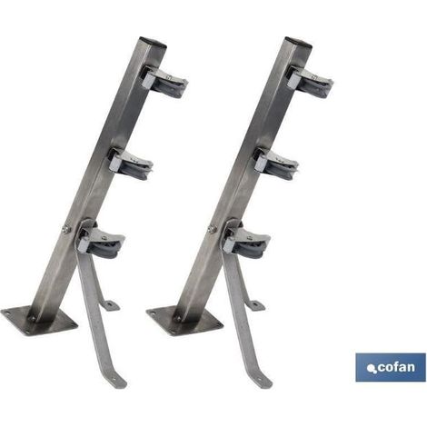 Tendedero fijo de pared de dos piezas inoxidable 304 3 poleas 36.5 x 9.5 cm (1/5)