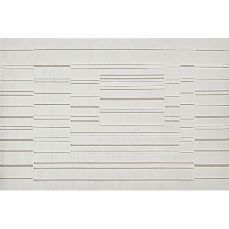 Tapis blanc écru à lignes asymétriques beiges 160 x 230 cm AYLAN