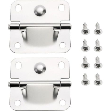 Juego de 2 bisagras de refrigeración de acero inoxidable compatibles con las neveras portátiles Coleman 5226, 5227B y 5235 (tornillos incluidos).
