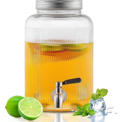 Distributeur de Boissons en Verre avec Robinet 4–5,5 L