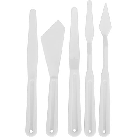 5-teiliges Set aus Kunststoff-Palettenmessern, Spachteln für Ölmalerei, tragbares Malzubehör (1/5)