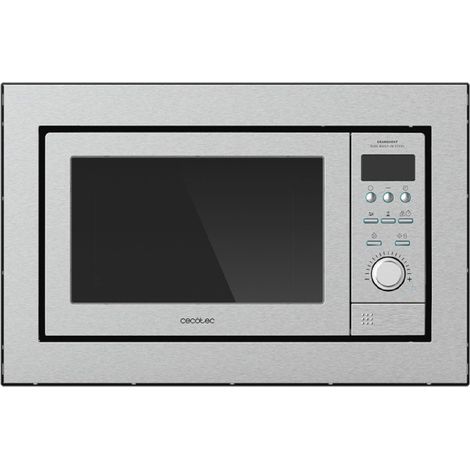 Cecotec Microondas encastrable con plato Microondas Encastrable Grandheat 2500 Built-In Steel