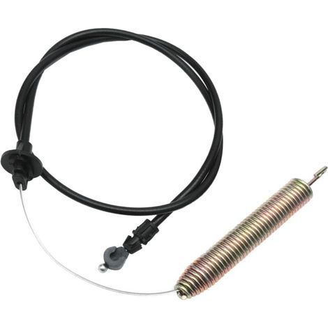Câble d’embrayage pour tondeuse à gazon compatible corde de démarrage robuste avec œillet et ressort câble de remplacement pour coupe-bordures et tracteur tondeuse usage (1/5)