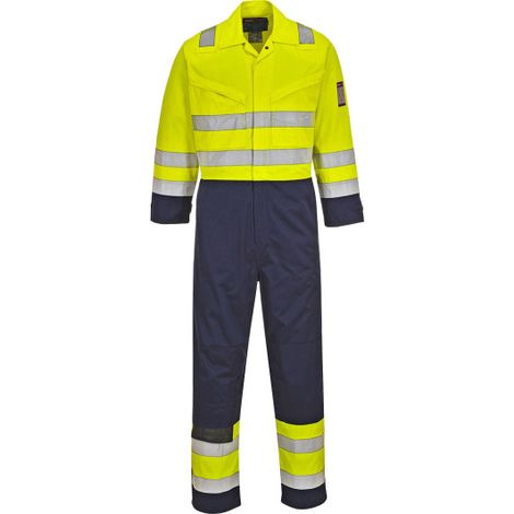 Mono de trabajo Modaflame de alta visibilidad, arco eléctrico Regular MV28 5XL Amarillo/Marino
