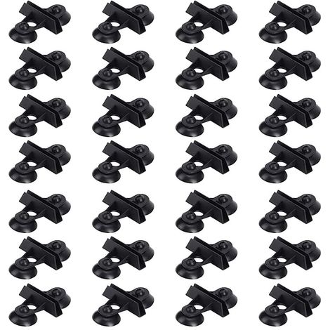 Lot de 30 séparateurs pour aquarium, PVC noir, ventouses amovibles, compatible verre 5mm, élevage et isolement (1/5)