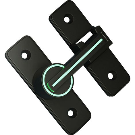 Verrous de sécurité pour portes de grange à bascule, antivol, sans perforation, robustes, pour jardin, salle de bain, garage extérieur MK 009, lumineux à 180° (1/5)