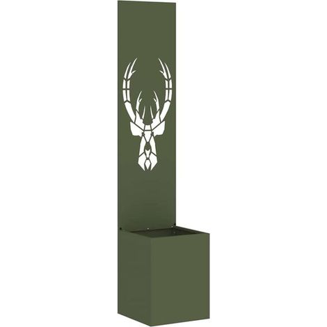 Paravent de jardin vert olive, 32 x 32 x 150 cm (1/5)
