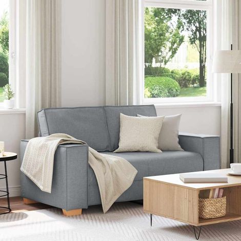 Sofá de 2 plazas de tela gris claro, 160x78x84 cm vidaXL
