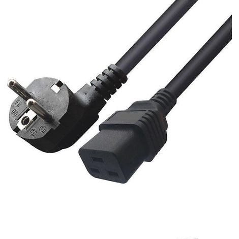 Câble d'alimentation IEC320 C19 vers prise Schuko 2 broches (UE) - Rallonge pour onduleur/PDU (1/4)