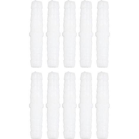 Lot de 10 Raccords à barbes, droits et égaux 6-6 mm, adaptateurs jonction plastique PE, pour tuyaux silicone pompes (1/5)