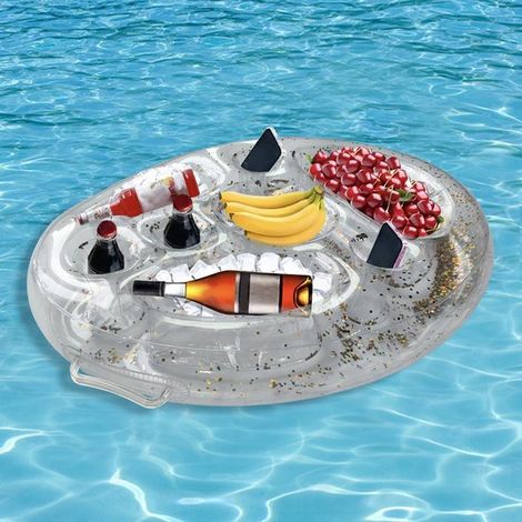 Nevera hinchable con forma de árbol de Navidad (70 cm)，Nevera festiva para bebidas，ideal para fiestas navideñas y eventos de temática invernal (1/5)