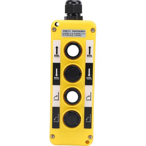 Interrupteur à bouton-poussoir pour grue de levage électrique, 4 boutons, contrôleur industriel étanche IP68, AC250V 5A 500V 2A (1/5)