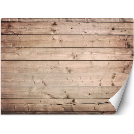 Papier peint motif de planches transversales - 250 x 175 cm