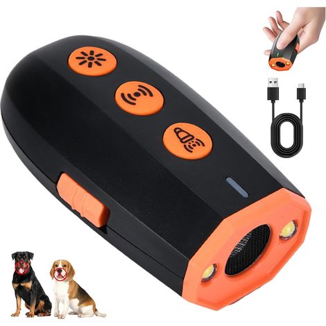 Appareil Anti-aboiement Chien - 1 Unité - ABS Noir - Ultrasons et LED - Dressage Intérieur Extérieur (1/5)
