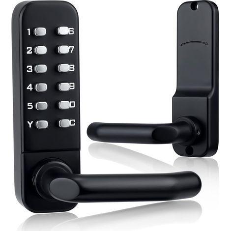 Serratura meccanica senza chiave per porta d'ingresso – Tastiera impermeabile a 12 pulsanti – Acciaio inossidabile – Spessore porta da 35 a 65 mm (1/5)