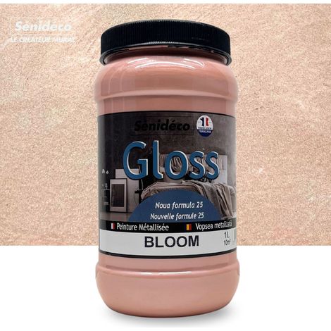 Peinture décorative effet soie - GLOSS 1L pour 10 m²coloris Bloom (1/5)