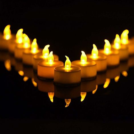 Lot de 36 LED Bougies CR2032 piles Bougie chauffe-plat sans flamme claire vacillante100+heures de lumière électrique,il peut être fixé à utiliser d'anniversaire, ou autres occasions répandu. (1/5)