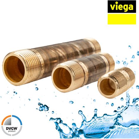 Viega Langnippel 3530, R 2" x 60mm, Rotguss