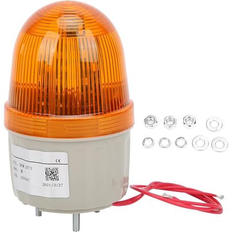 Voyant D'avertissement BEM-2071 LED Indicateur Clignotant Rotatif Voyant D'avertissement Rotatif Portable Surveillance 220V AC(Orange) (1/5)