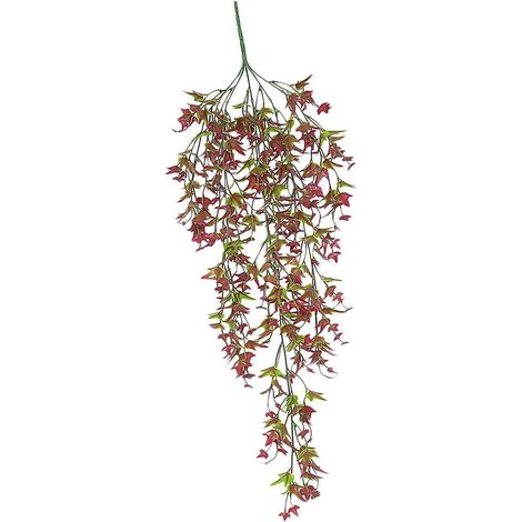 Künstliche Kunststoffblätter für Haus, Garten und Hof, florale Dekoration, Rot (1/5)