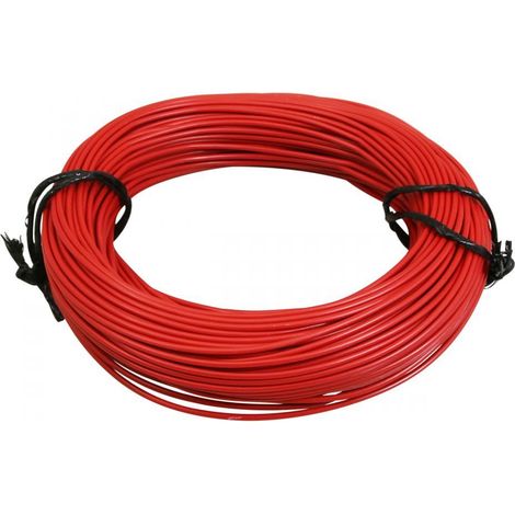 Bobine de fil électrique rouge multibrin 9/10 0.75mm² x 50m (1/2)
