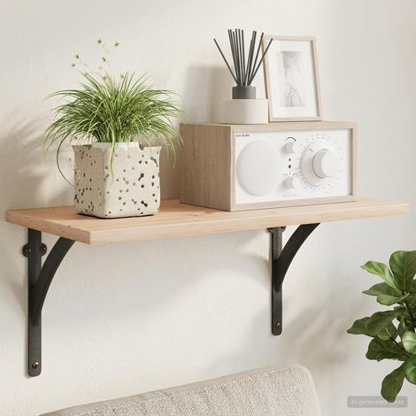 vidaXL Soportes para estanterías de pared 12 uds. Negro (1/5)
