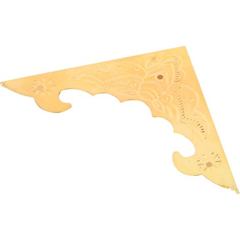 Lot de 20 protège-coins décoratifs en bois pour boîtes à bijoux et autres étuis (58 x 58 x 5 mm, jaune). (1/5)