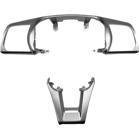1 juego de embellecedores cromados para la cubierta del volante del coche (parte superior e inferior) para 96707-C3100 56171-C3800 LHD (1/5)