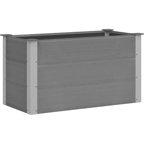 Maison Exclusive - Garten-Hochbeet WPC 100 x 50 x 54 cm Grau (1/5)