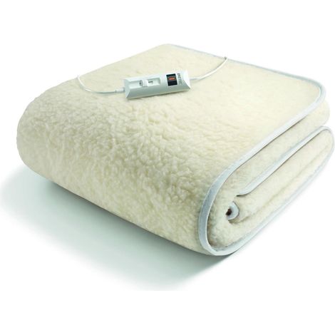 Imetec 16799 couverture et coussin chauffant Couverture chauffante 55 W Blanc Laine