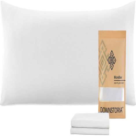Taie d'oreiller en soie blanche pure de style américain 20x54 pouces (1/5)