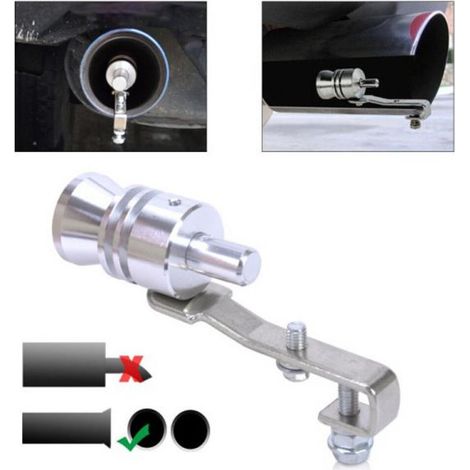 EFFETTO TURBO FISCHIO PER MARMITTA AUTO TUNING TERMINALE TURBINA MISURA L 2400CC