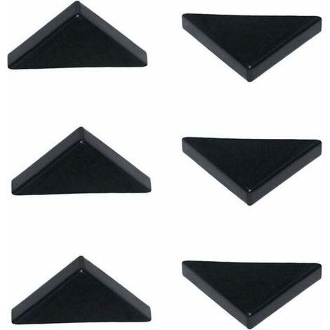 Protecteur D'angle - 6 mm - Pour Verre Miroir Carreaux - Forme Triple - Noir - 20 Pièces (1/5)
