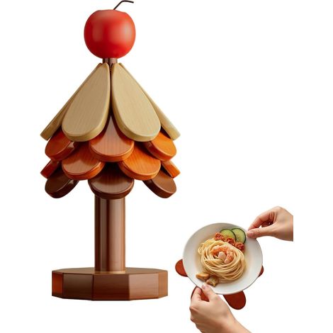 Dessous de plat en bois, forme arbre, isolant thermique (1/5)